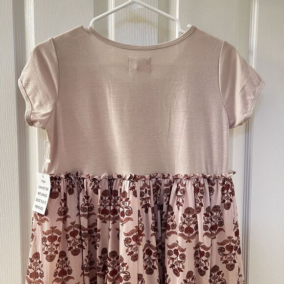 Joyfolie Mia Joy Lorelei Dress in Ecru Block Print Girls Size 14 NWT - Picture 13 of 16